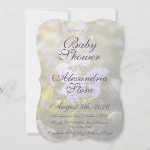 Lilac Baby Shower Invitation