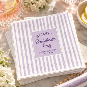 Lilac Bachelorette Party Coastal Chic Napkin