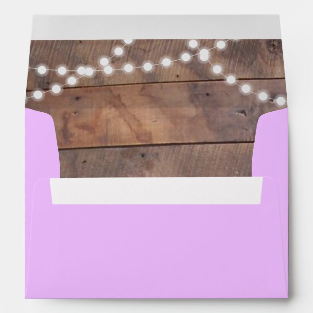 Lilac Barnwood Lights Personalised Envelope (Back (Bottom))
