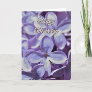 Lilac Birthday Card