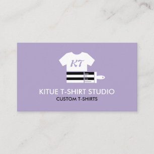 Lilac Black White Coloured Shirts Paint Brush Business Card