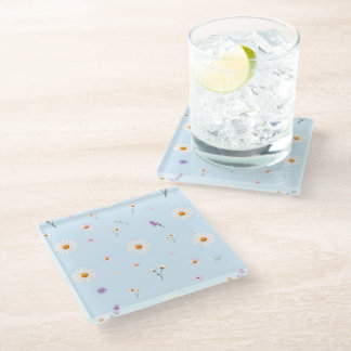 Lilac Bloomlets Glass Coaster