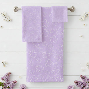 Lilac Blossom Bath Towel Set