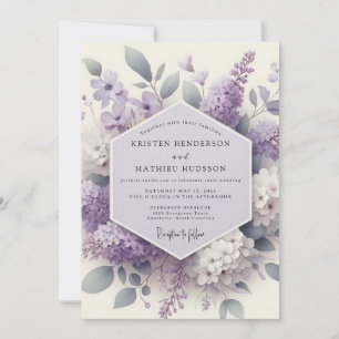 Lilac Blossom Ethereal Wedding Invitation