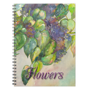 lilac blossoms Spiral Photo Notebook