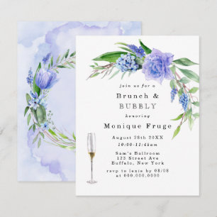 Lilac Blue Hyacinth Peony Brunch & Bubbly Invites