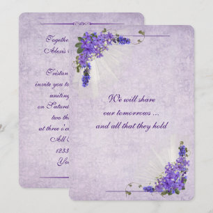 Lilac Bouquet Wedding Invitation