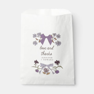Lilac Bows and Blossoms Boho Wedding Favour Bags