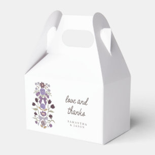 Lilac Bows Florals Wedding Favour Box