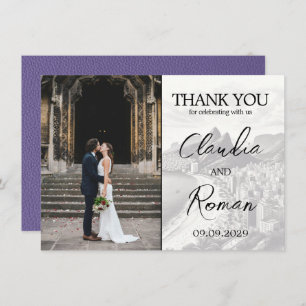 Lilac Brazil Passport Thank You Card