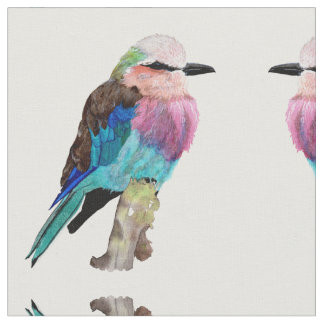 Lilac Breasted Roller Bird Fabric