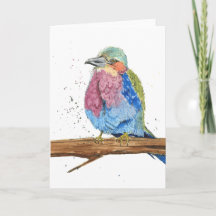Lilac-Breasted Roller Bird Greeting Card