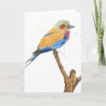 Lilac-Breasted Roller Bird Greeting Card
