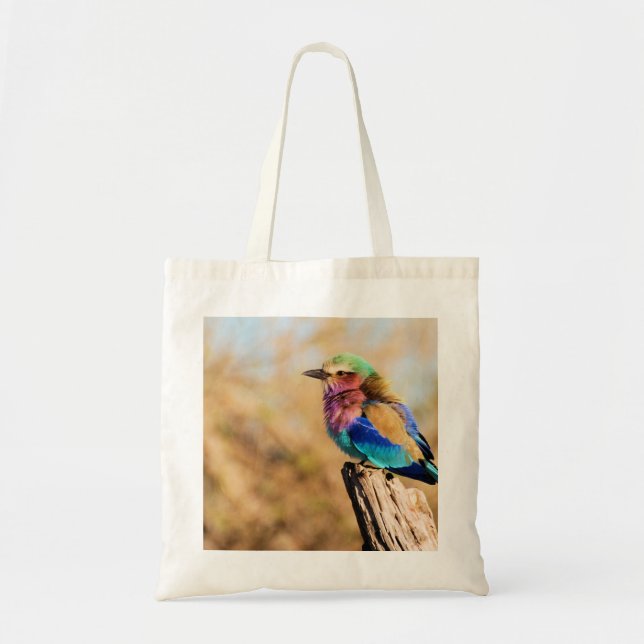 Lilac-Breasted Roller Colourful African Bird Tote Bag (Front)