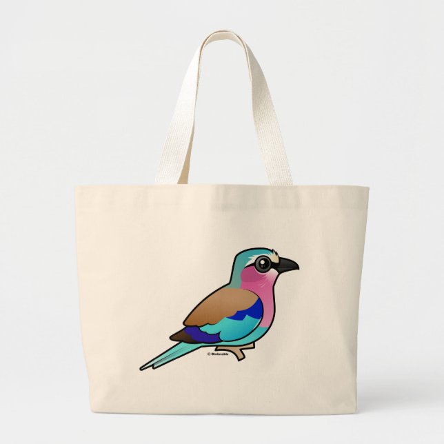 Lilac-breasted Roller Large Tote Bag (Front)