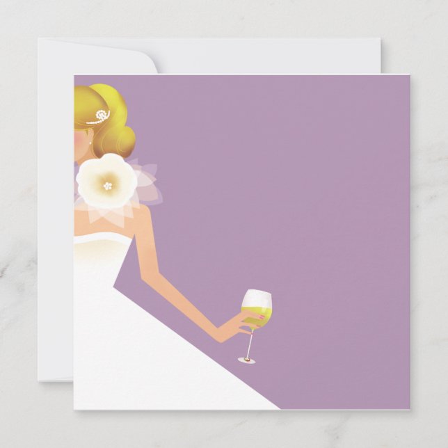 lilac bridal shower invitation (Front)