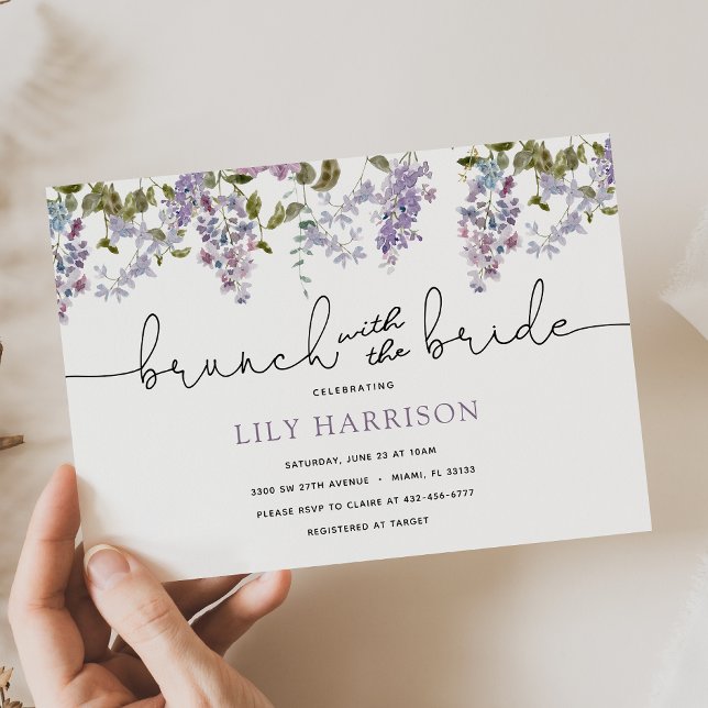 Lilac Brunch with the Bride Shower Invitation (Creator Uploaded)