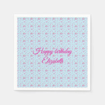 lilac buds and flower pattern Happy birthday