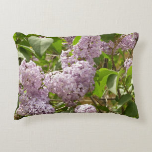 Lilac Bush Beautiful Purple Spring Flowers Decorative Cushion