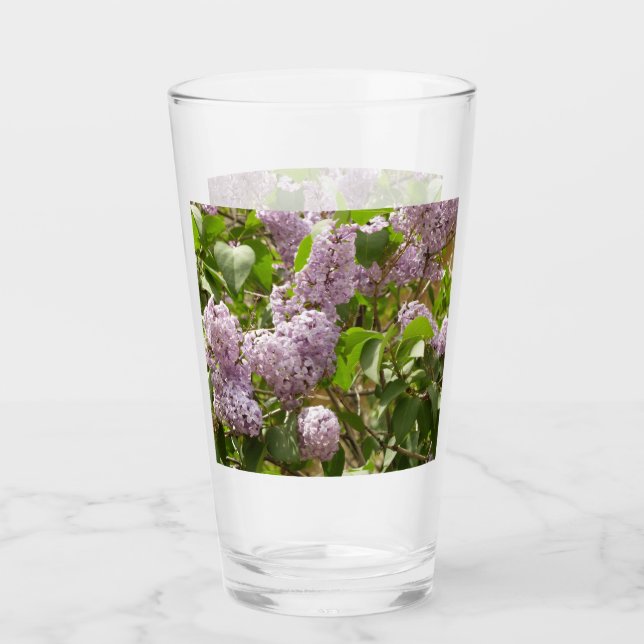Lilac Bush Beautiful Purple Spring Flowers Glass (Front)