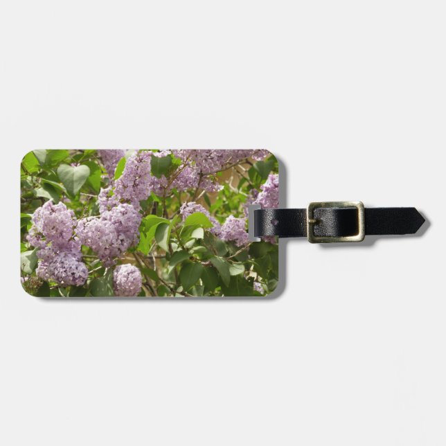Lilac Bush Beautiful Purple Spring Flowers Luggage Tag (Front Horizontal)