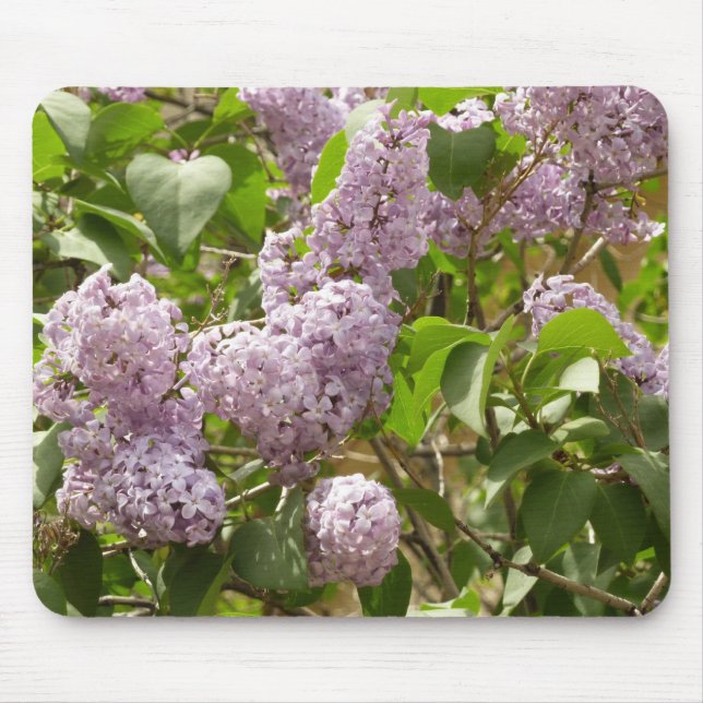 Lilac Bush Beautiful Purple Spring Flowers Mouse Mat (Front)