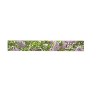 Lilac Bush Beautiful Purple Spring Flowers Wrap Around Label