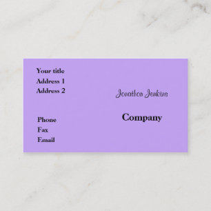 Lilac Business Card