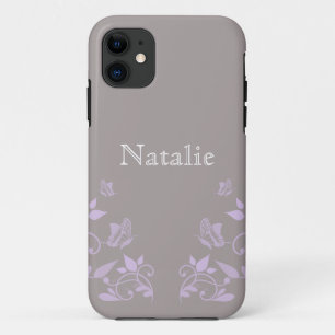 Lilac Butterfly Floral BT iPhone 5 Case