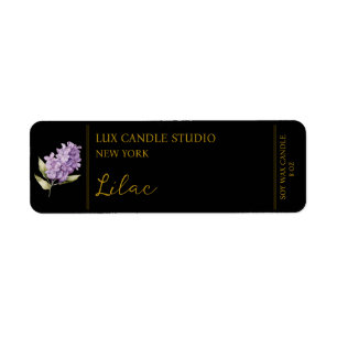 Lilac Candle Label