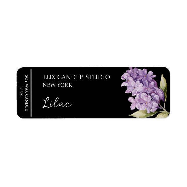 Lilac Candle Label (Front)