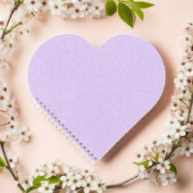 Lilac Cherry Blossom Heart Notebook