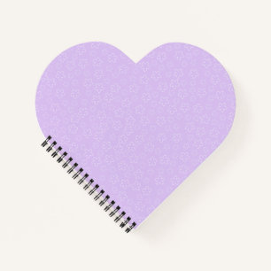 Lilac Cherry Blossom Heart Notebook