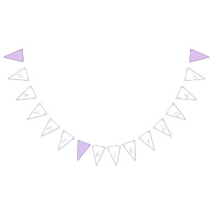 Lilac Cherry Blossom Scattered Birthday Bunting
