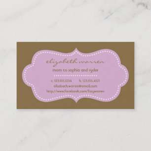 Lilac Chic Moderna Mummy Calling Card