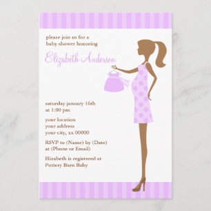 Lilac Chic Mum To Be Baby Shower Invitation