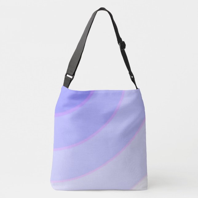 Lilac Circular Swirls ombre  Crossbody Bag (Back)