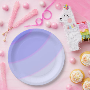 Lilac Circular Swirls ombre Paper Plate