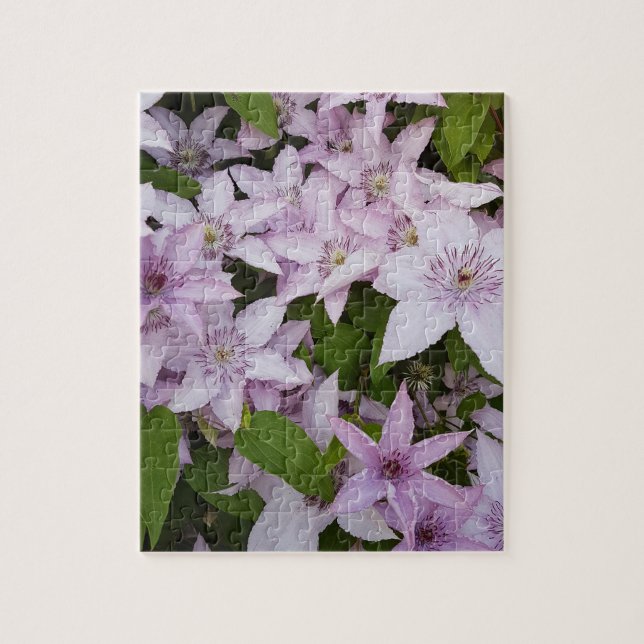 lilac ,clematis, beautiful, flower,lilac flower, jigsaw puzzle (Vertical)
