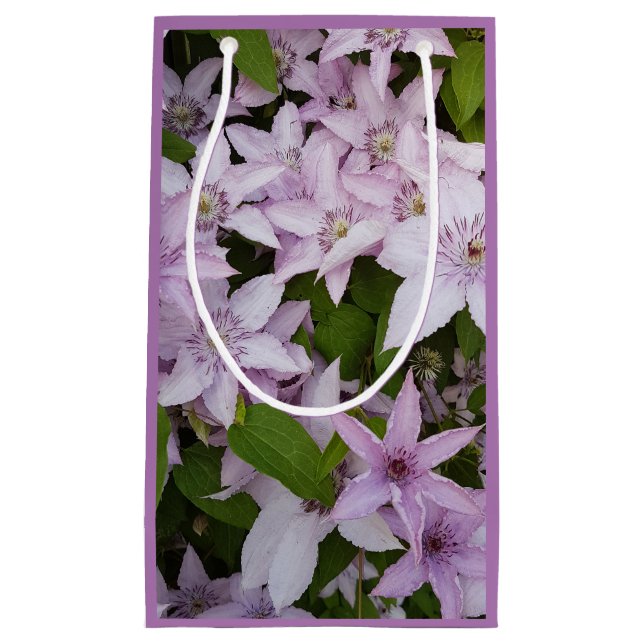 lilac ,clematis, beautiful, flower,lilac flower, small gift bag (Front)
