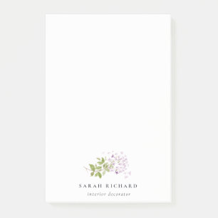 Lilac Cottage Garden Watercolor Floral Bunch Post-it Notes