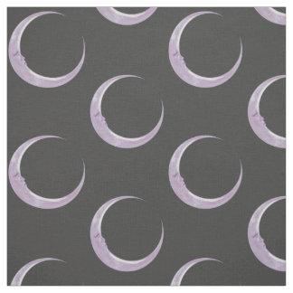 Lilac Crescent Moon Fabric
