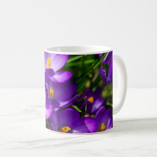 Lilac Crocuses Coffee Mug (Front Right)