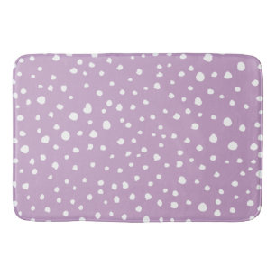 Lilac Dalmatian Spots, Dalmatian Dots, Dotted Bath Mat