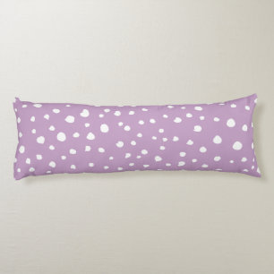 Lilac Dalmatian Spots, Dalmatian Dots, Dotted Body Cushion