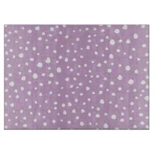 Lilac Dalmatian Spots, Dalmatian Dots, Dotted Cutting Board