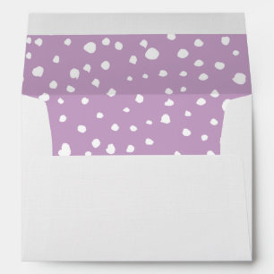 Lilac Dalmatian Spots, Dalmatian Dots, Dotted Envelope