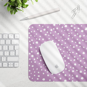 Lilac Dalmatian Spots, Dalmatian Dots, Dotted Mouse Mat