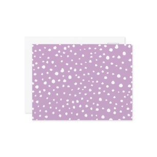 Lilac Dalmatian Spots, Dalmatian Dots, Dotted Postcard