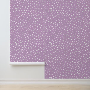 Lilac Dalmatian Spots, Dalmatian Dots, Dotted Wallpaper